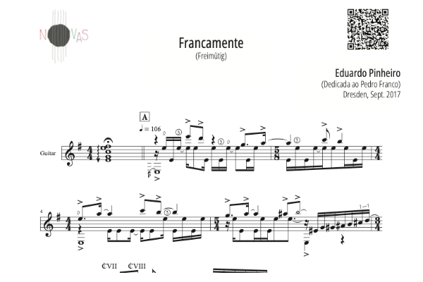 Francamente (Eduardo Pinheiro) - partitura violão solo