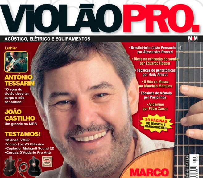 Revista Violão Pro - Capa Marco Pereira - Edição 4 - agosto 2006