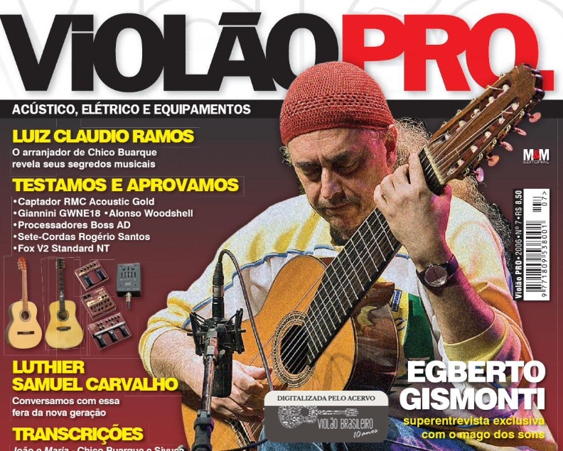 Revista Violão Pro - Capa Egberto Gismonti - Edição 7 - dezembro 2006